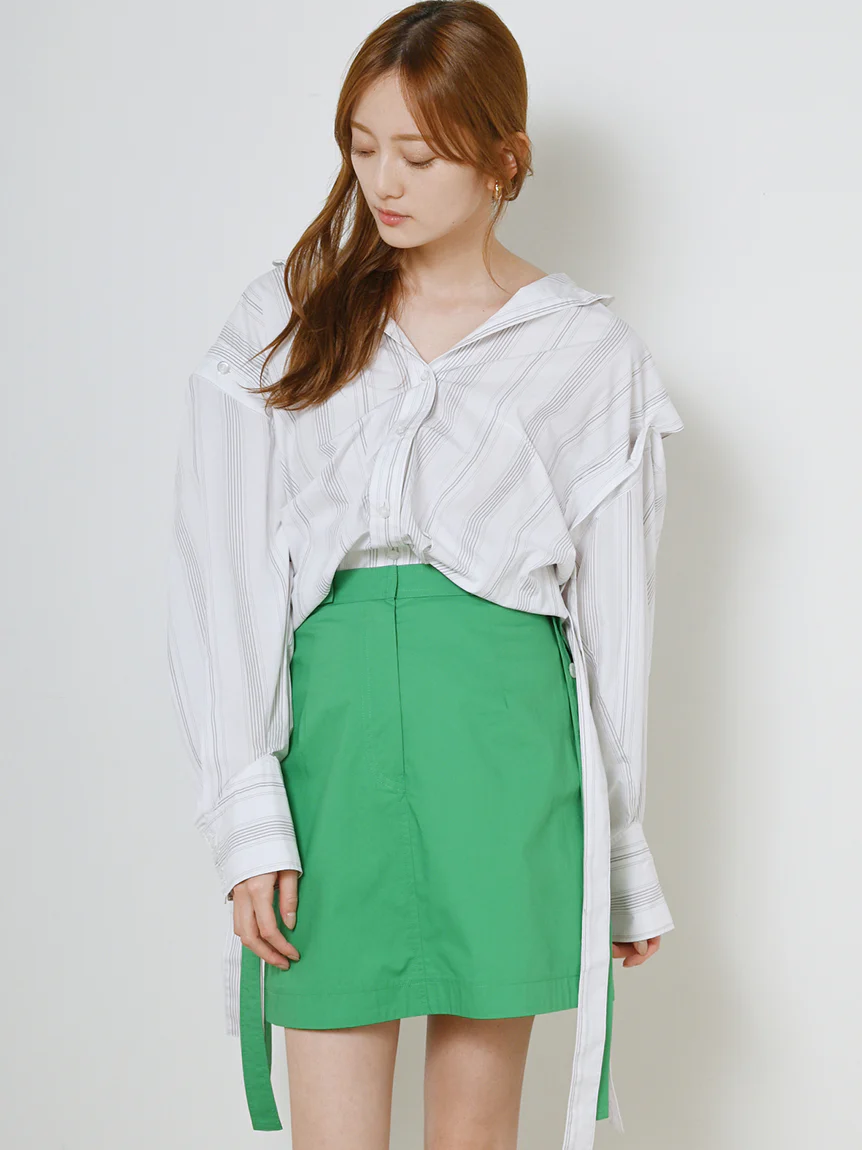 Belt Design High Waisted Mini Skirt - Image 22