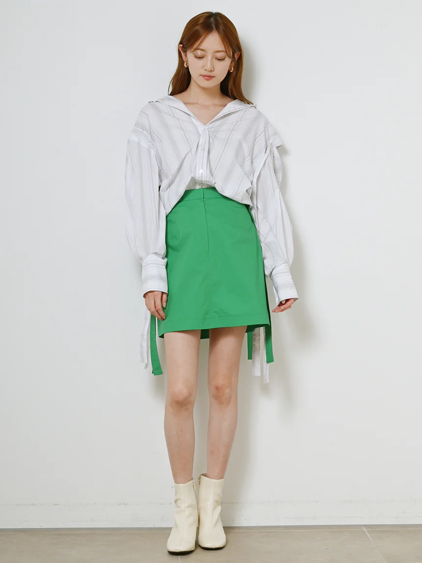 Belt Design High Waisted Mini Skirt - Image 23
