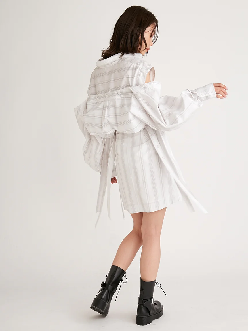 Belt Design High Waisted Mini Skirt - Image 3