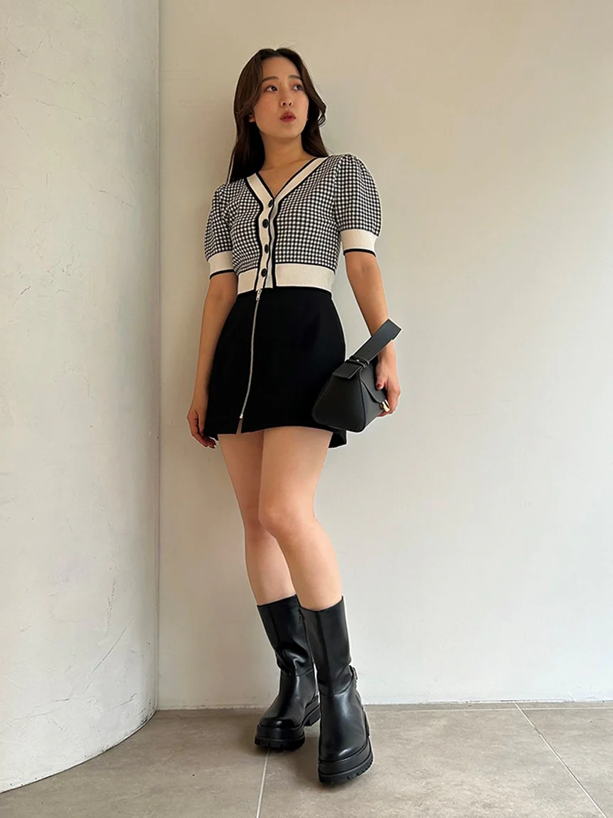 Center Zip High Waisted Skirt - Image 12