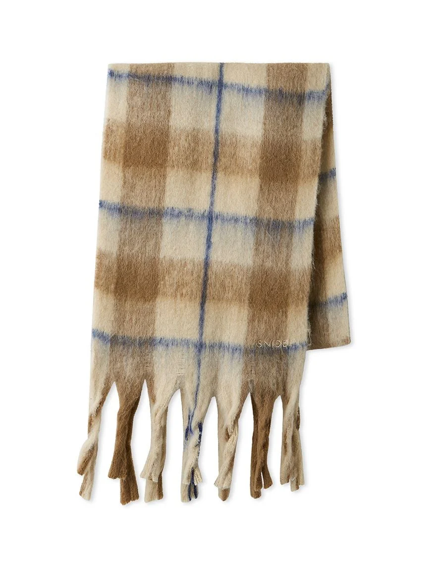 Checked Pattern Scarf - Image 3
