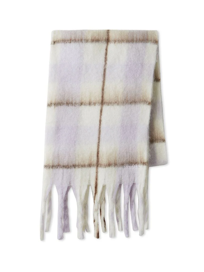 Checked Pattern Scarf - Image 4