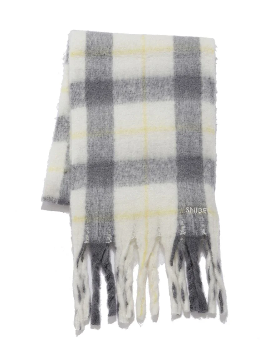 Checked Pattern Scarf - Image 8