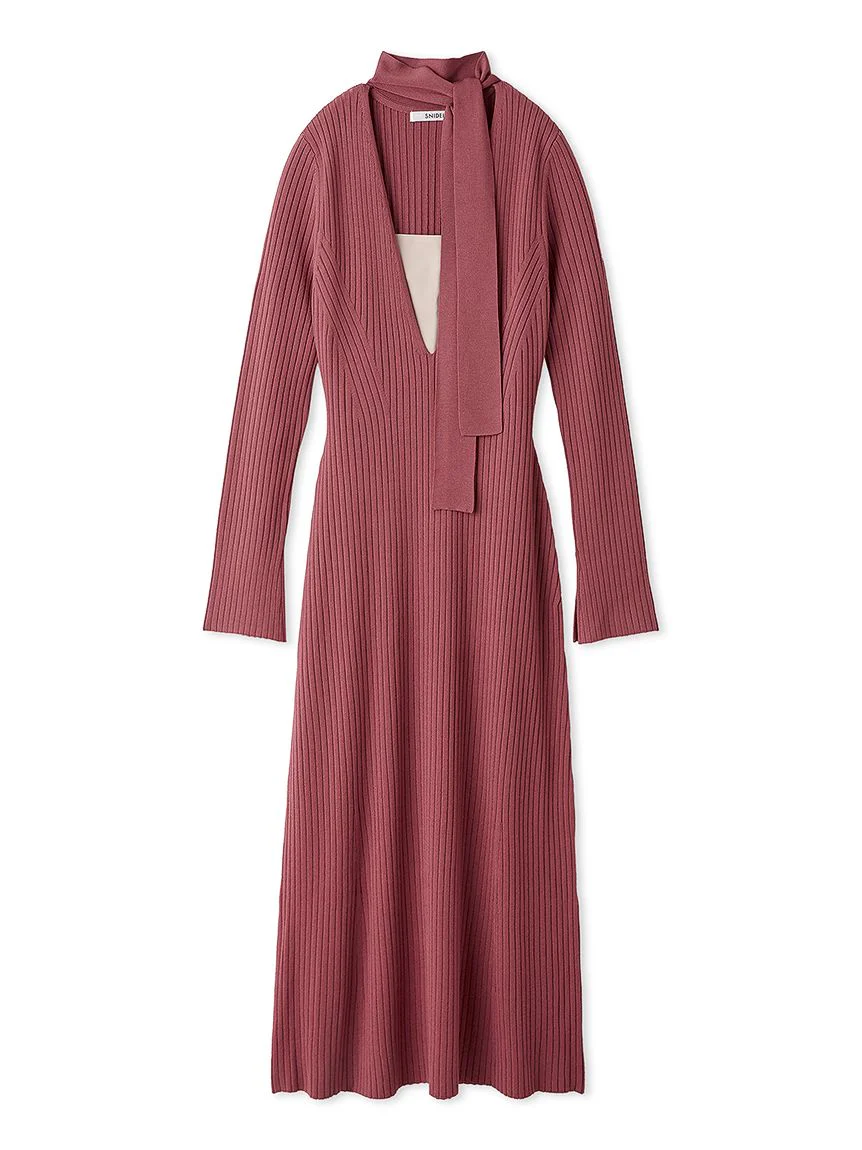Choker Detail Maxi Knit Dress - Image 11