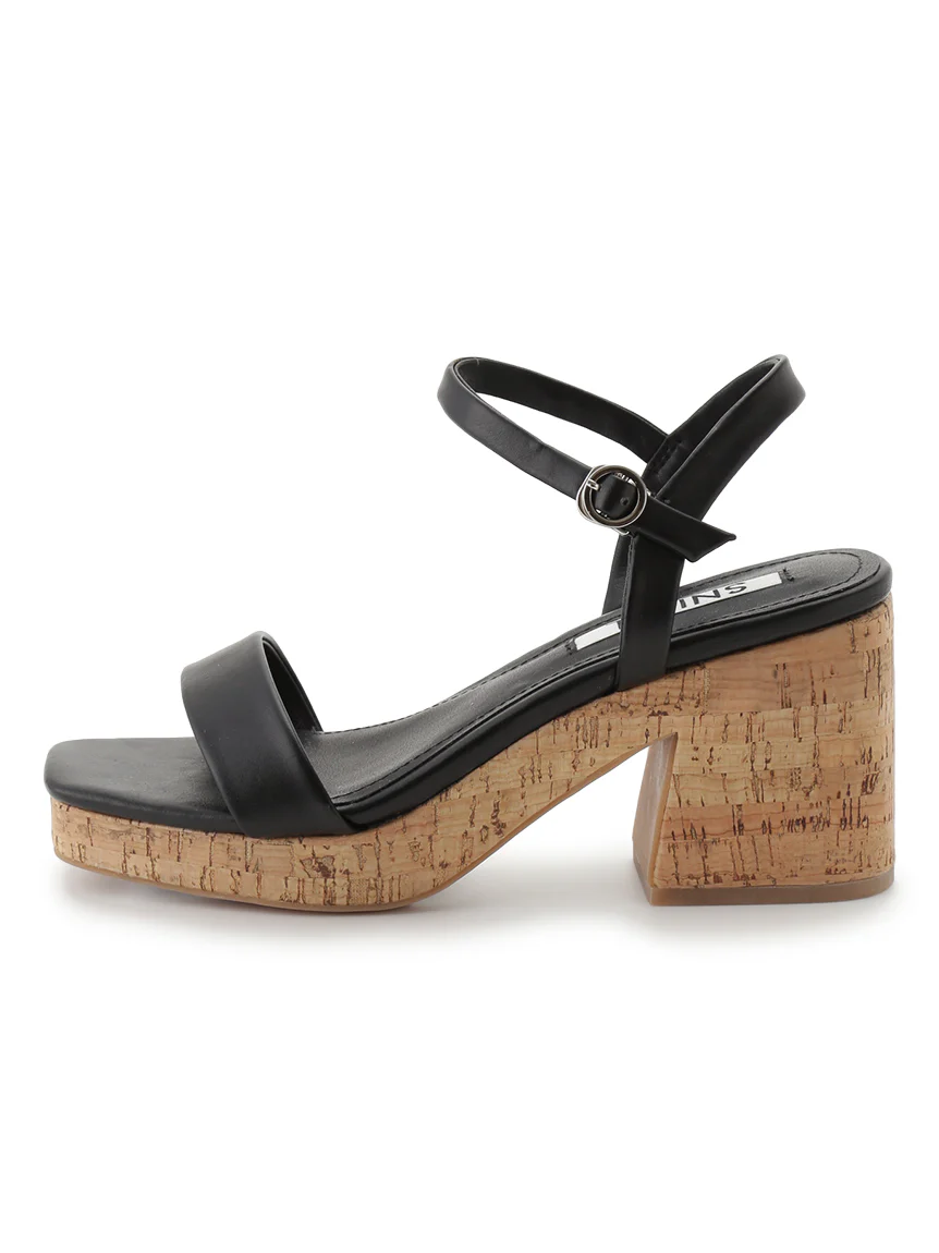 Cork Studded Ankle-Strap Heeled Sandals - Image 10