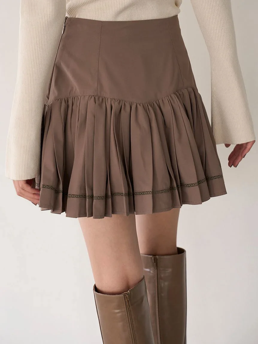 Cotton-like Frill Short Skirt - Image 15