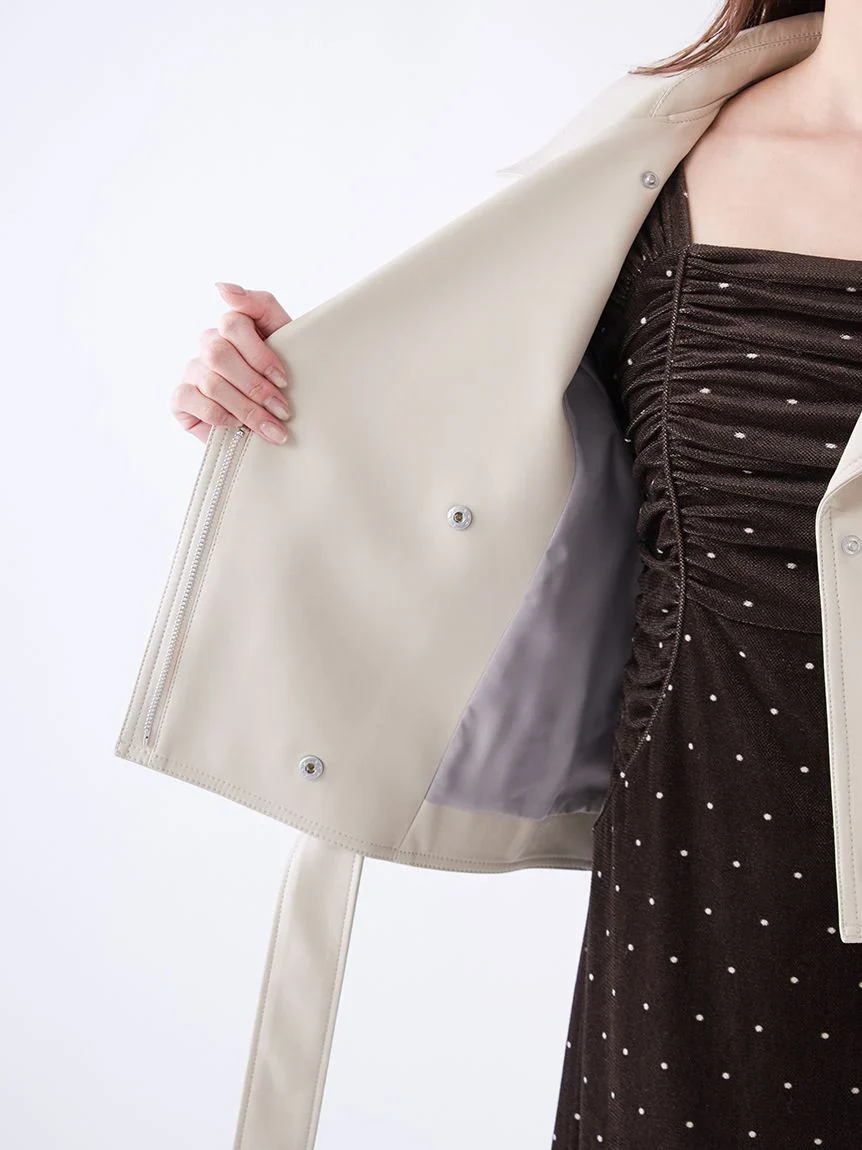 Cropped Trench Jacket - Image 12