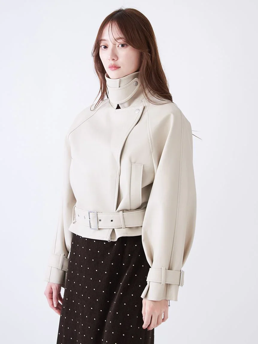 Cropped Trench Jacket - Image 14