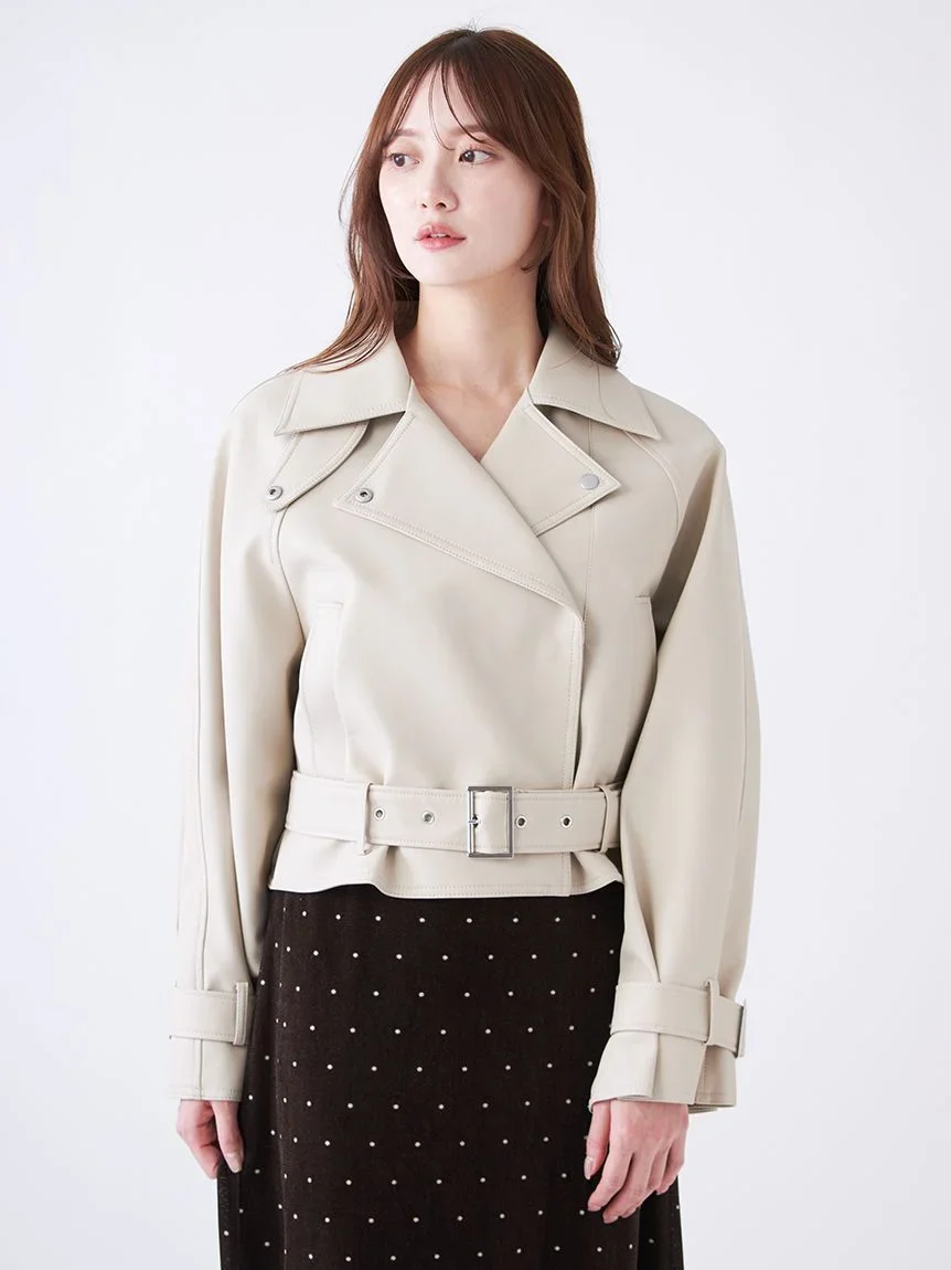 Cropped Trench Jacket - Image 4