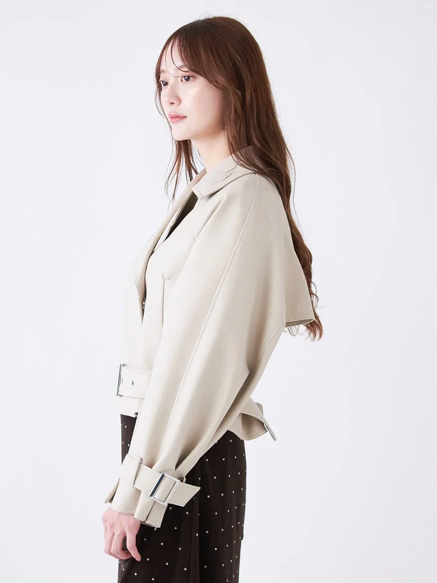 Cropped Trench Jacket - Image 6