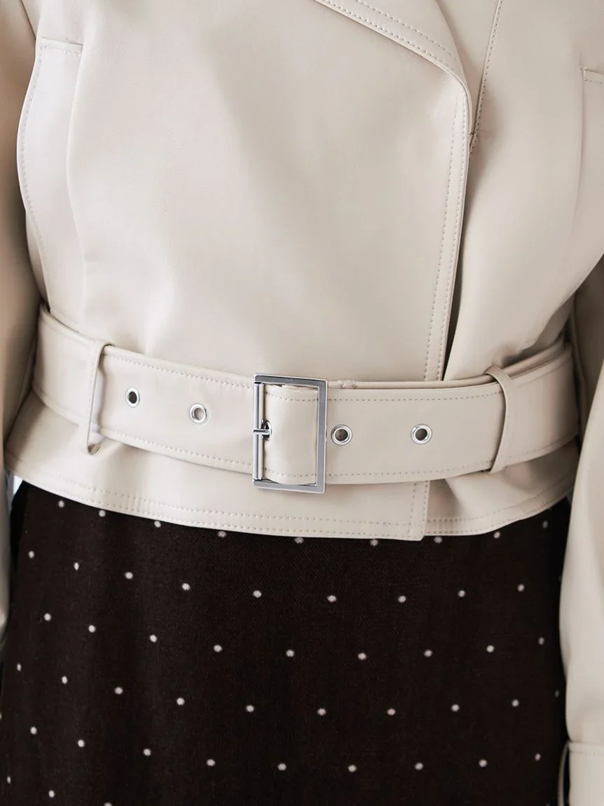 Cropped Trench Jacket - Image 9