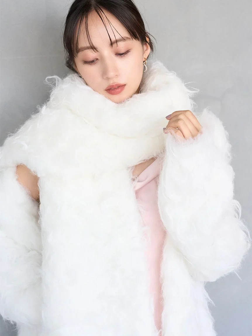 Fluffy Feather Long Scarf - Image 15