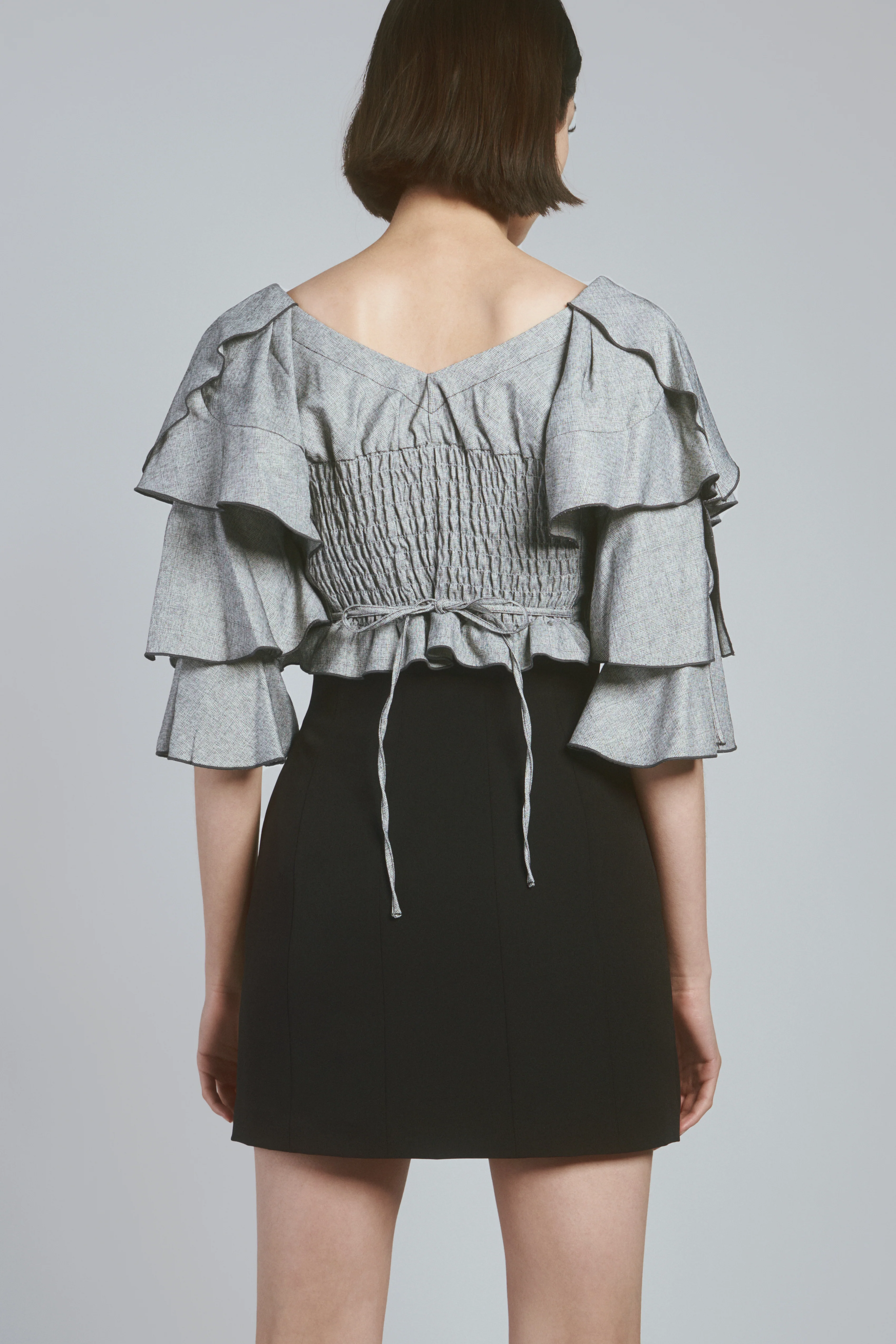 Tiered Ruffles Crop Blouse - Image 12