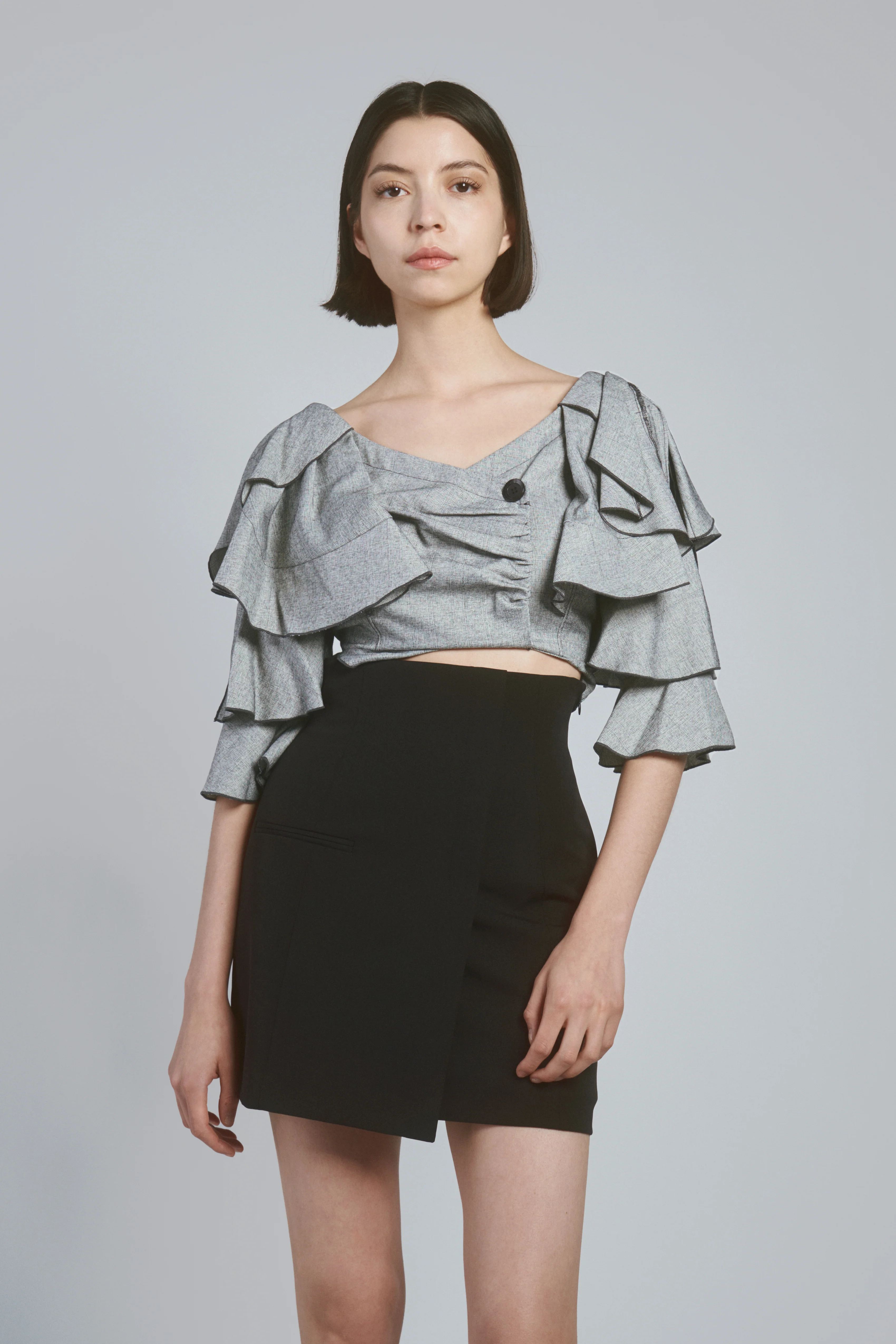Tiered Ruffles Crop Blouse - Image 13
