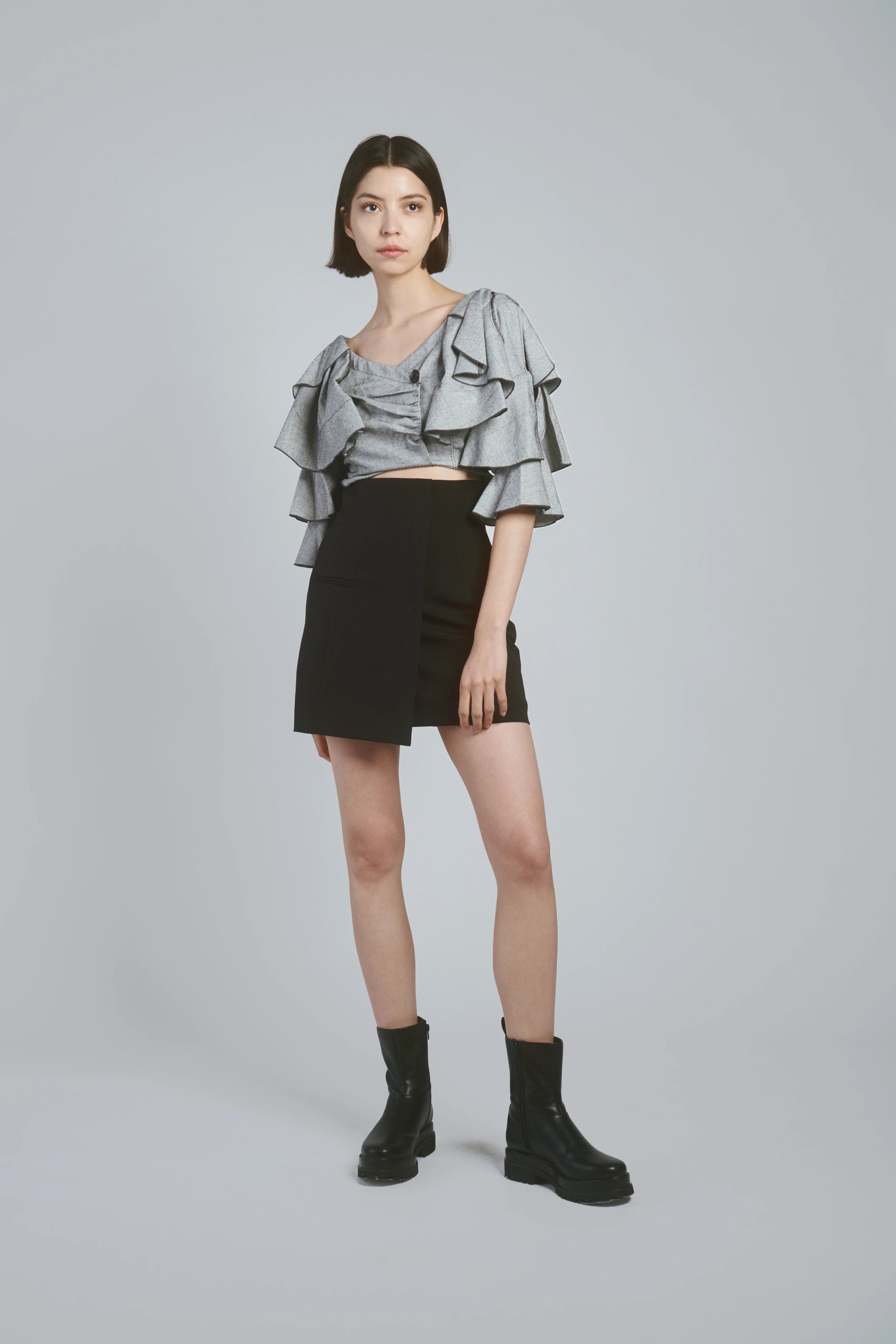 Tiered Ruffles Crop Blouse - Image 14
