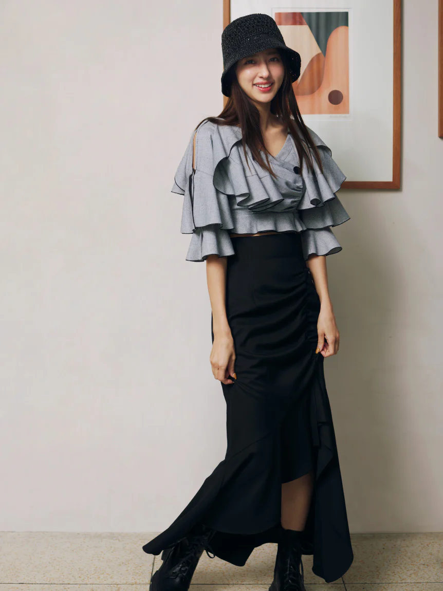Tiered Ruffles Crop Blouse - Image 16