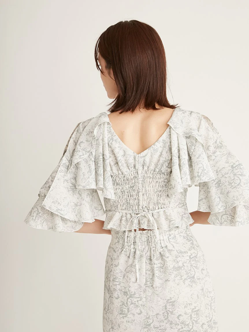 Tiered Ruffles Crop Blouse - Image 20