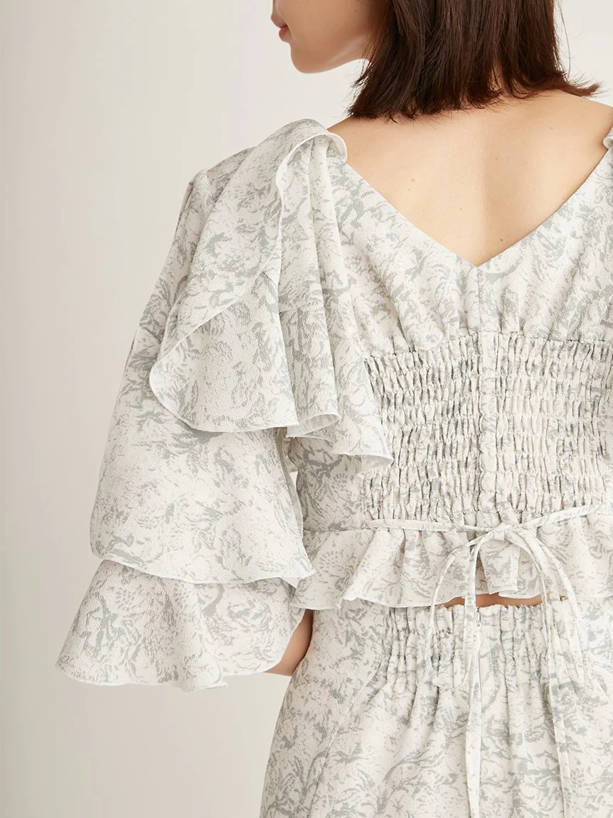 Tiered Ruffles Crop Blouse - Image 22