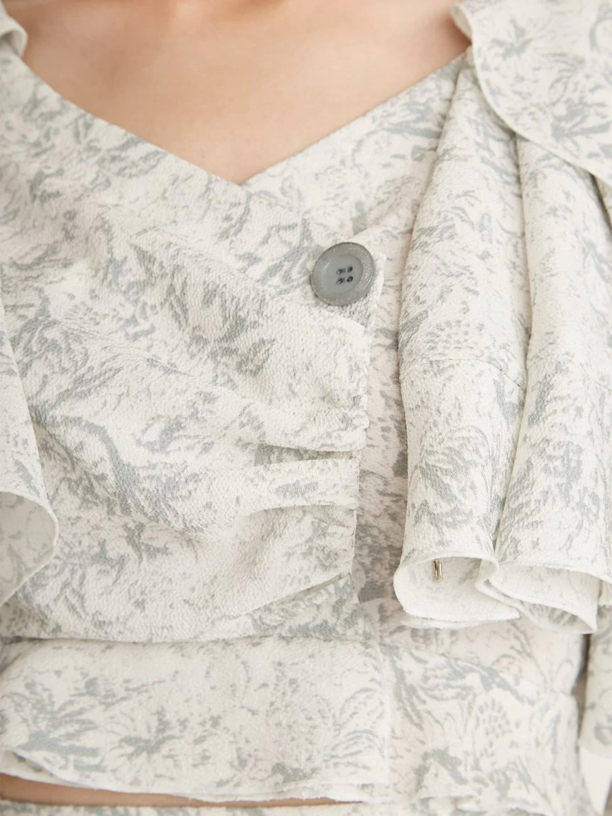 Tiered Ruffles Crop Blouse - Image 23