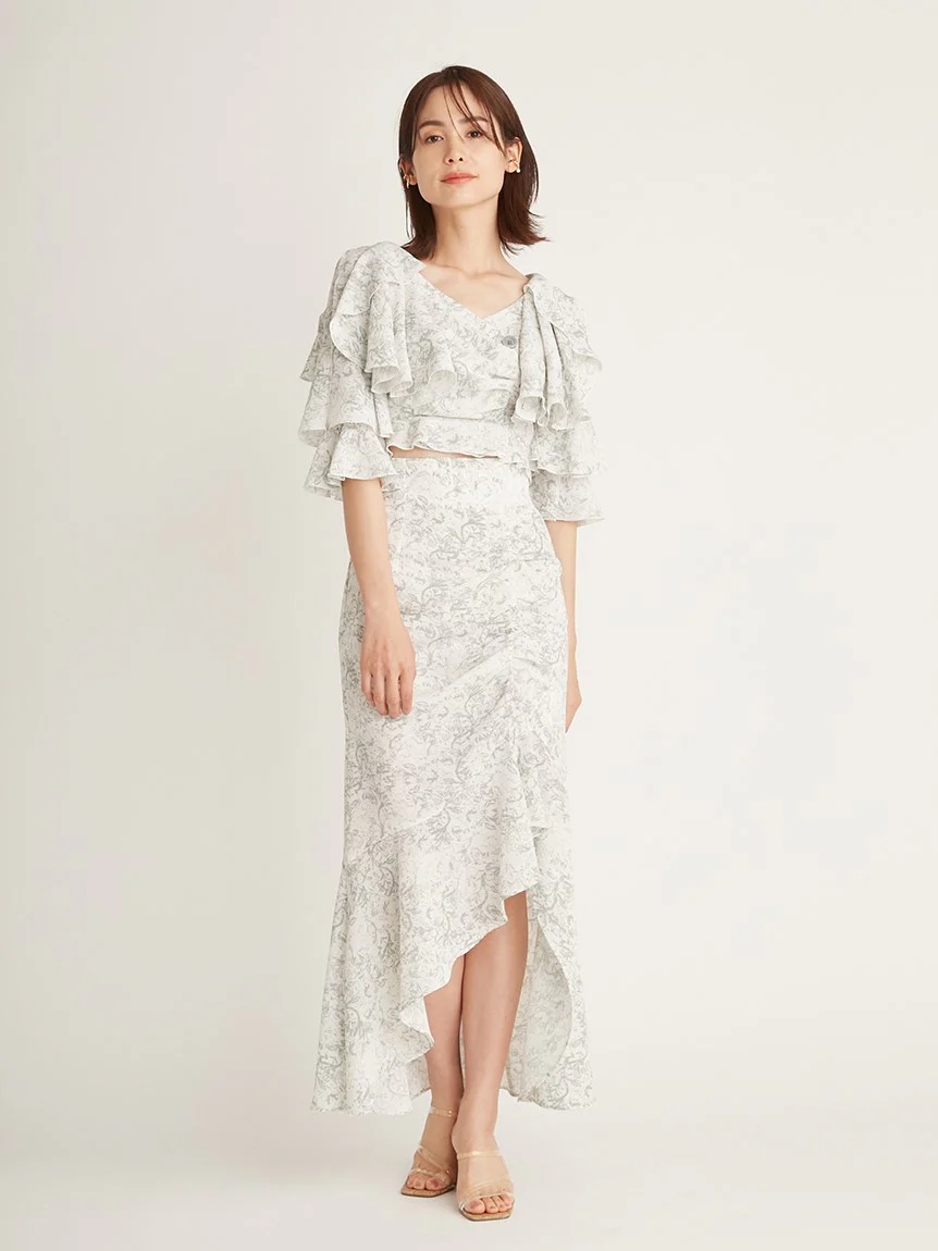 Tiered Ruffles Crop Blouse - Image 25