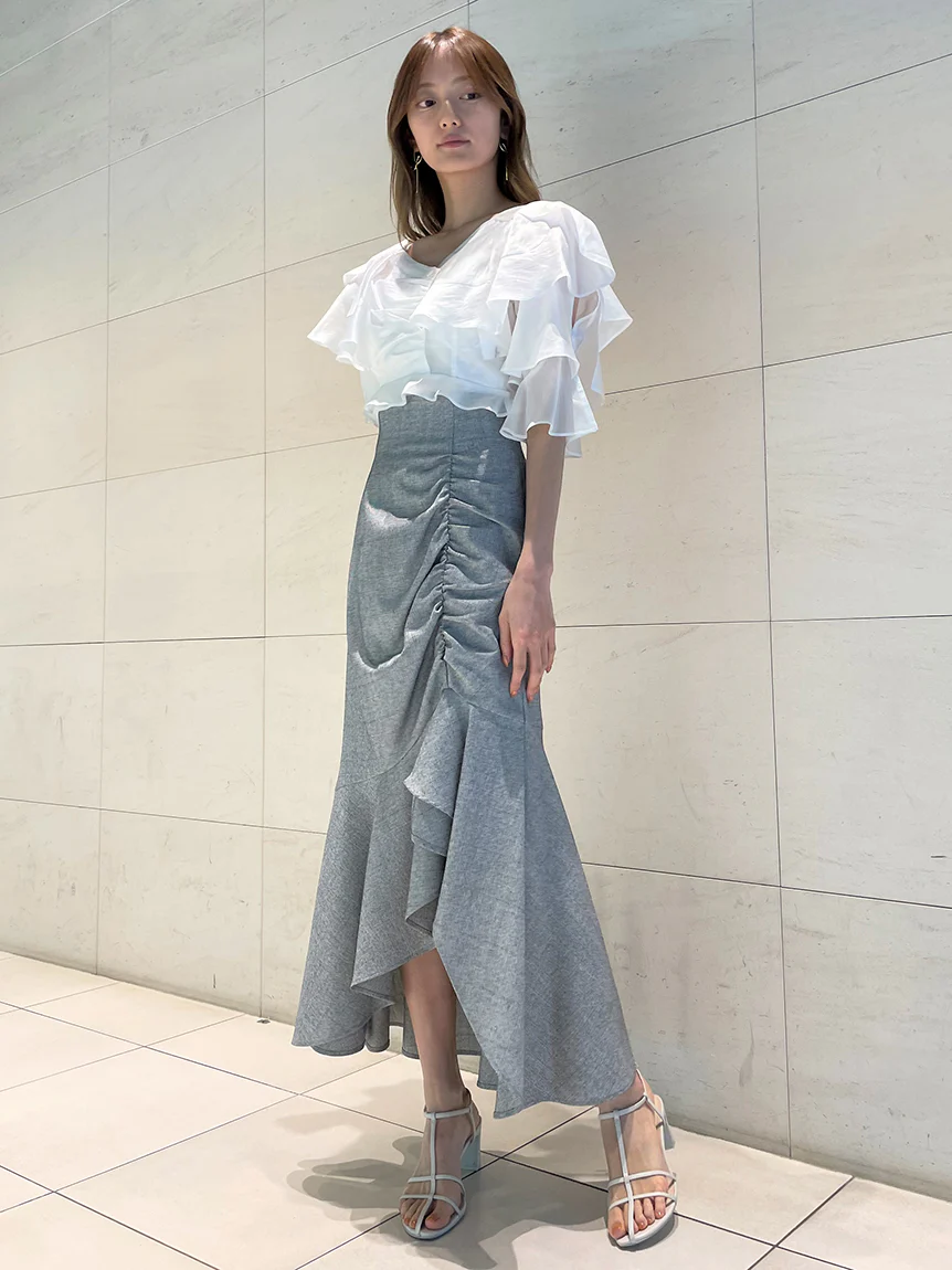 Tiered Ruffles Crop Blouse - Image 6