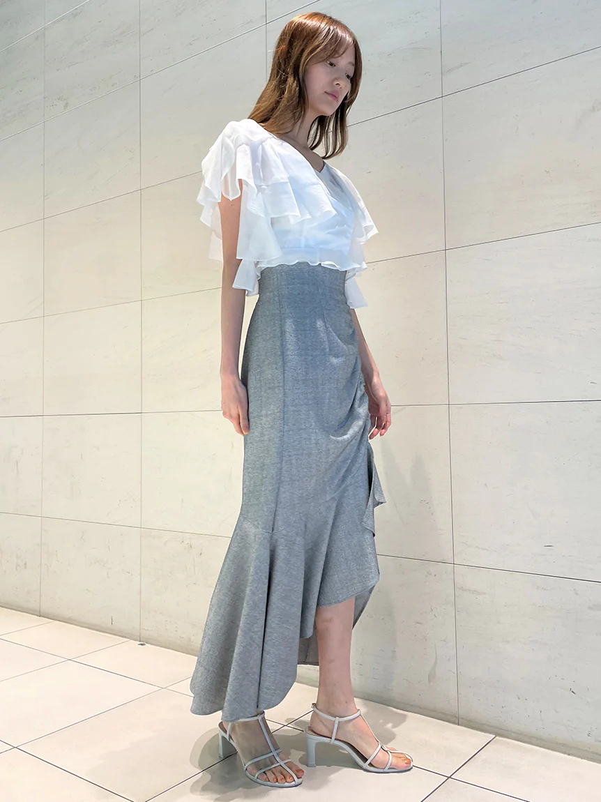 Tiered Ruffles Crop Blouse - Image 7