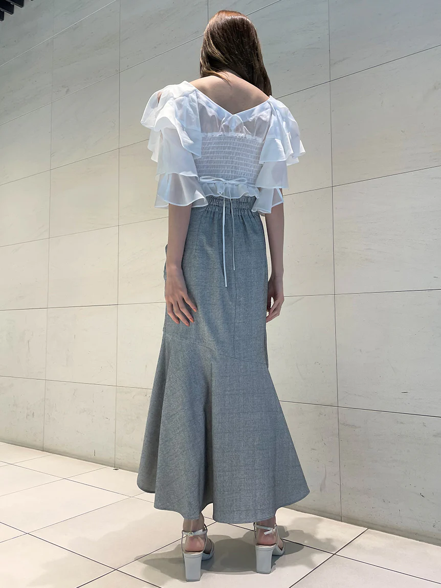 Tiered Ruffles Crop Blouse - Image 8