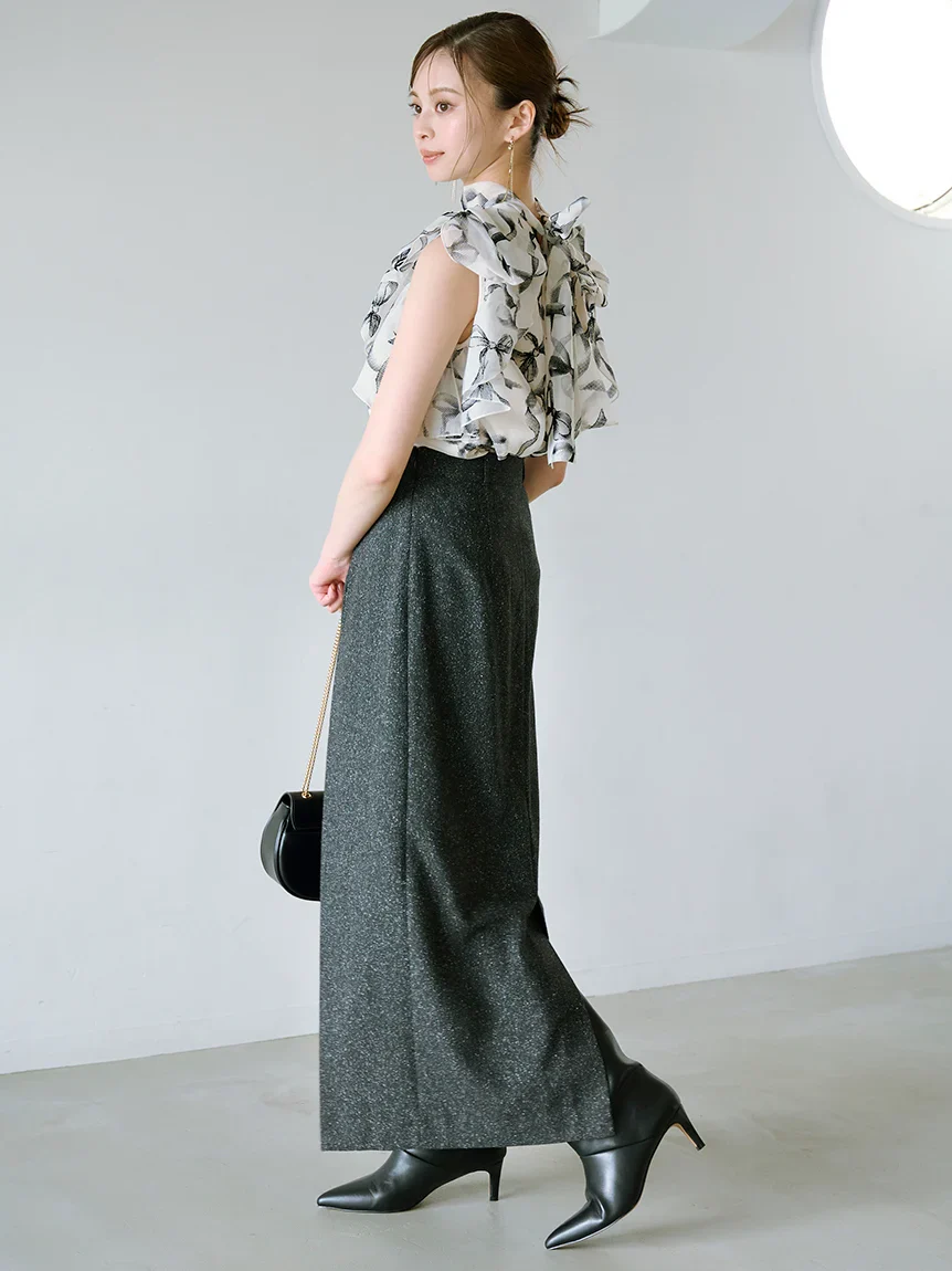 Front Slit High-Waist Wrap Skirt - Image 10