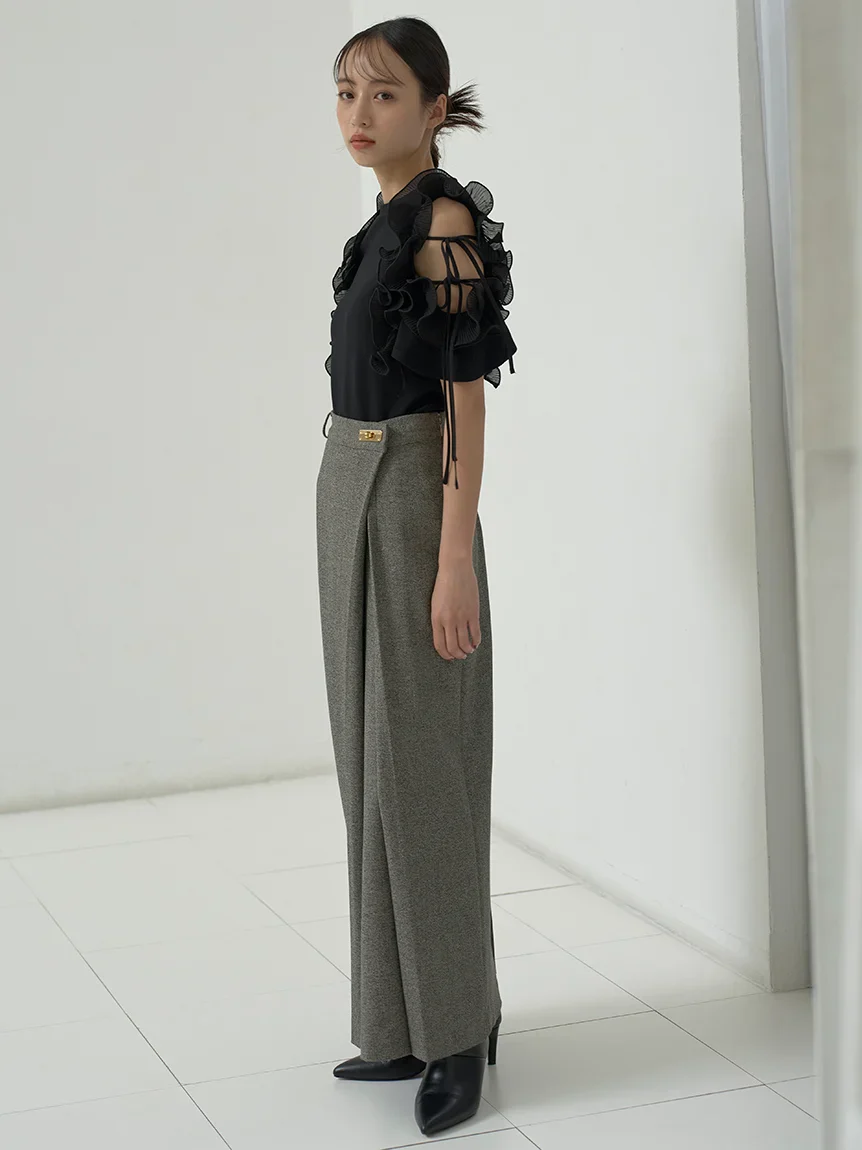 Front Slit High-Waist Wrap Skirt - Image 13
