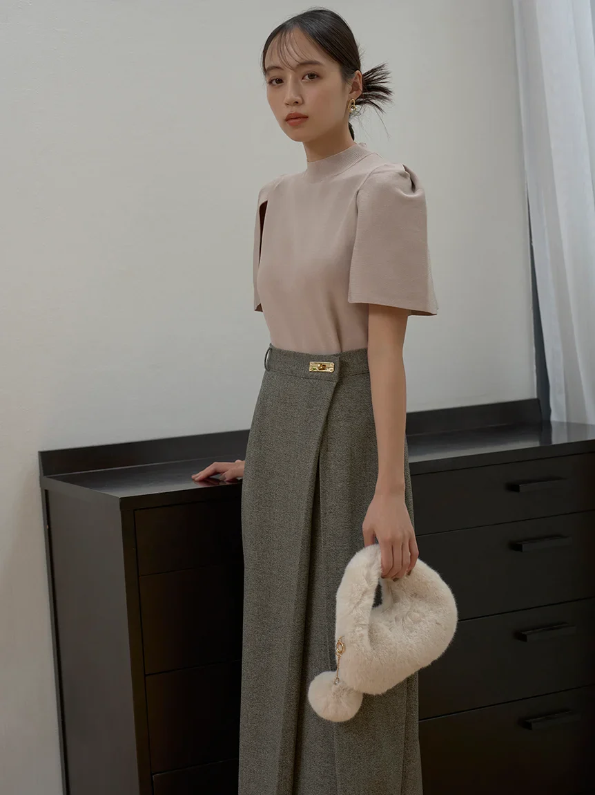 Front Slit High-Waist Wrap Skirt - Image 15