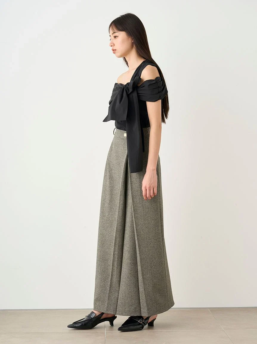 Front Slit High-Waist Wrap Skirt - Image 24