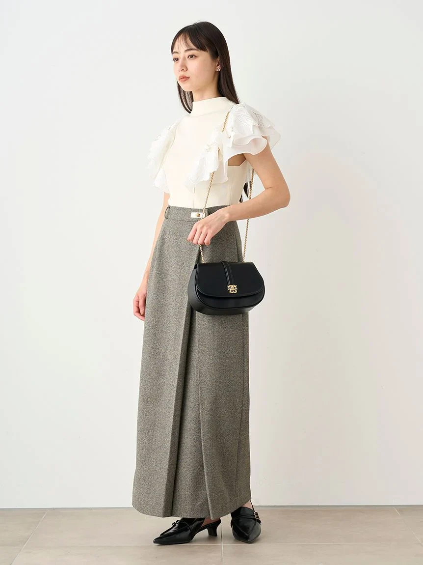 Front Slit High-Waist Wrap Skirt - Image 27