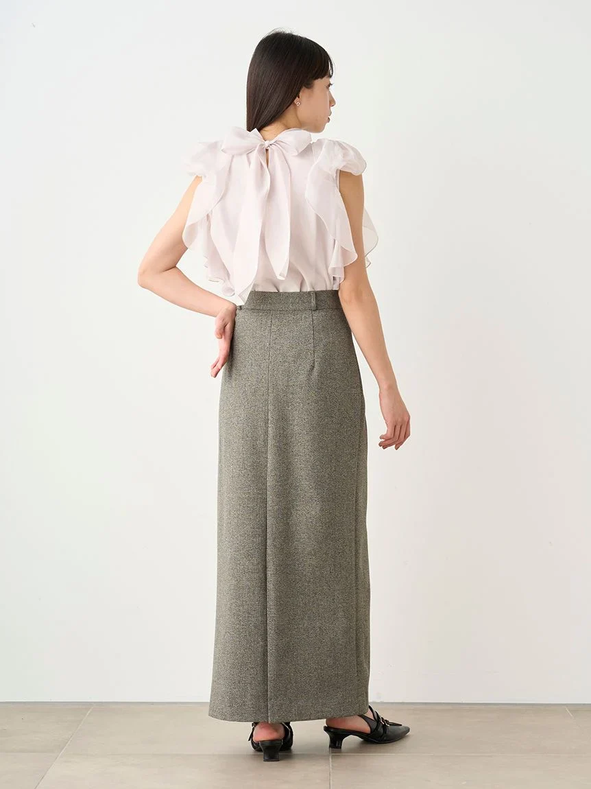 Front Slit High-Waist Wrap Skirt - Image 28