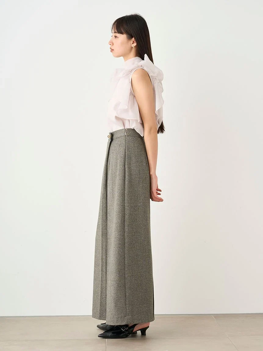 Front Slit High-Waist Wrap Skirt - Image 29