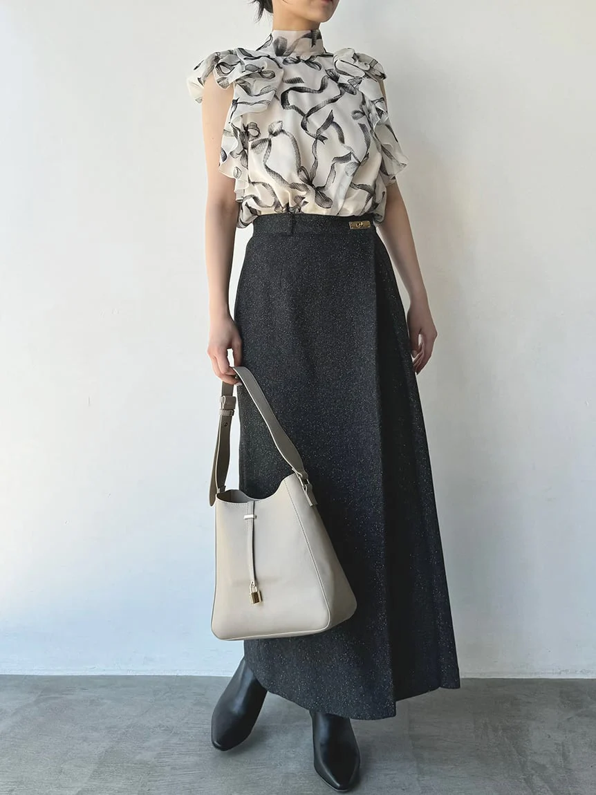 Front Slit High-Waist Wrap Skirt - Image 32