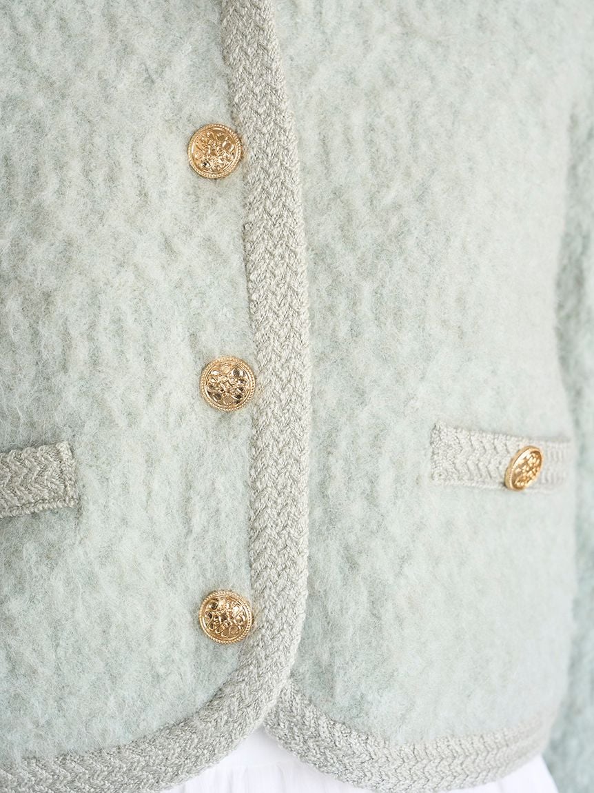 Fur-Like Frill Knit Jacket - Image 28