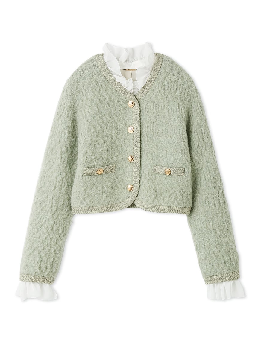 Fur-Like Frill Knit Jacket - Image 3