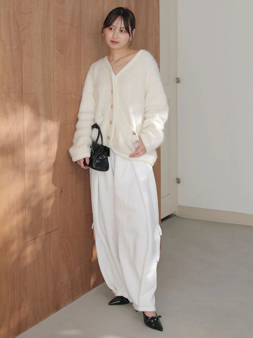 Fur-Like Midi Knit Jacket - Image 6