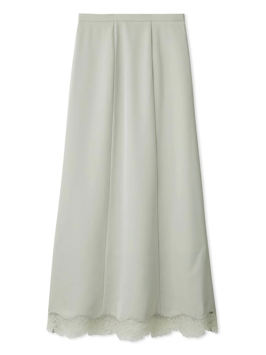 Hem Lace Satin Pencil Skirt - Image 19