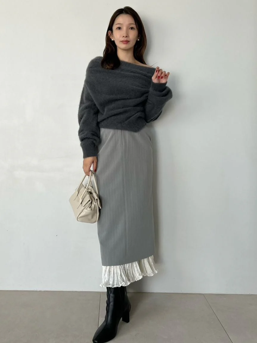 [HIGH QUALITY COLLECTION] Fox Cashmere Off-Shoulder Pullover - Image 16