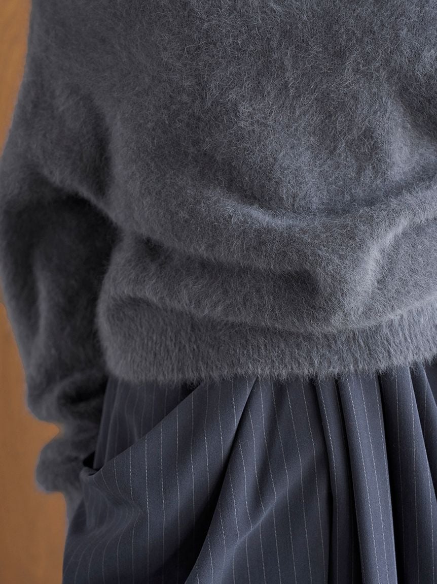 [HIGH QUALITY COLLECTION] Fox Cashmere Off-Shoulder Pullover - Image 22