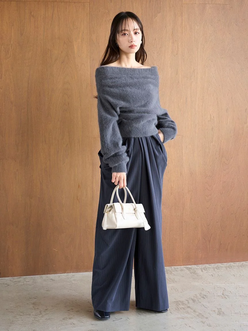 [HIGH QUALITY COLLECTION] Fox Cashmere Off-Shoulder Pullover - Image 23