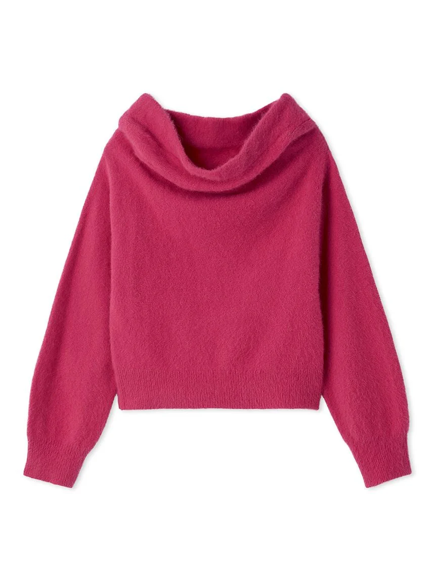 [HIGH QUALITY COLLECTION] Fox Cashmere Off-Shoulder Pullover - Image 3