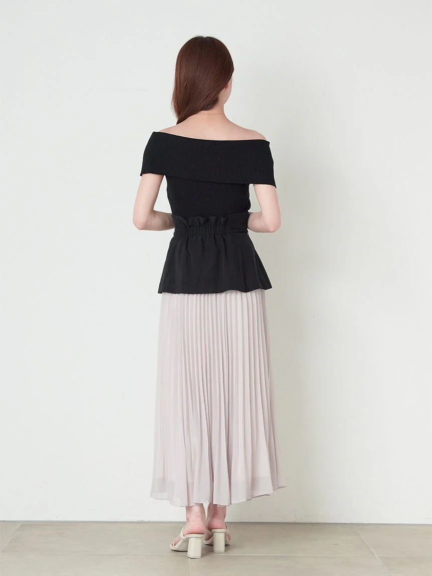 High-Waisted Belted Pleated Maxi Skirt - Image 9