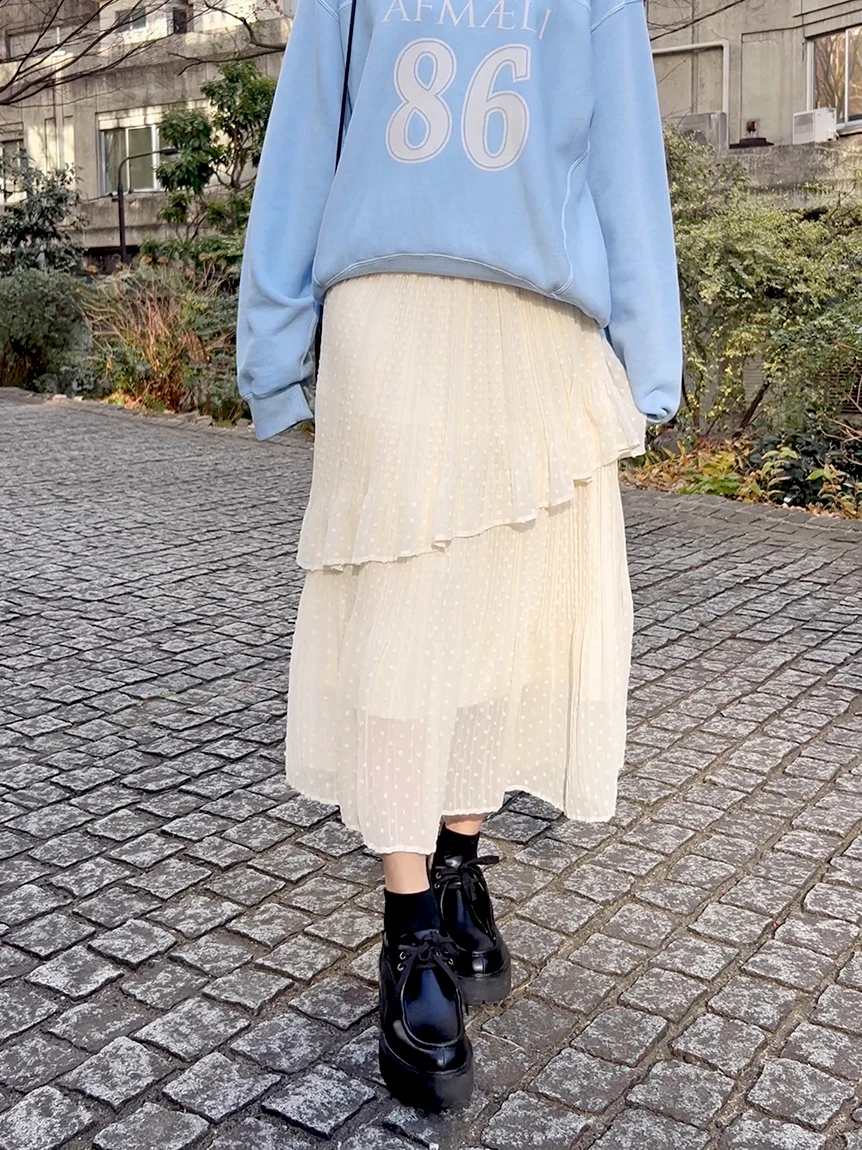 High-Waisted Pleated Midi Skirt - Image 10