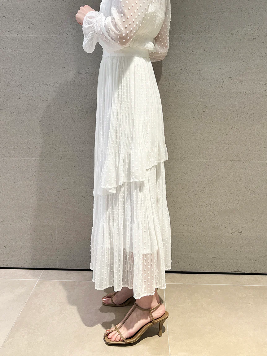 High-Waisted Pleated Midi Skirt - Image 11