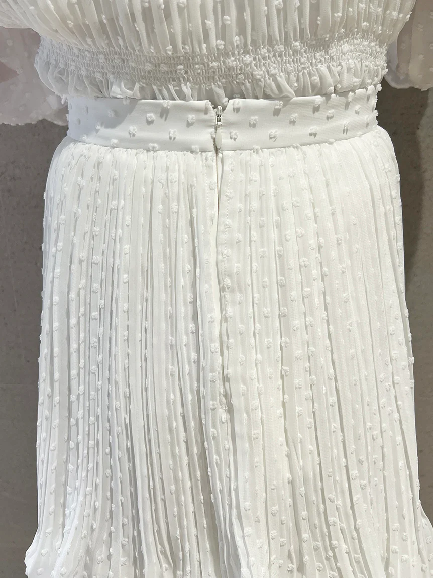 High-Waisted Pleated Midi Skirt - Image 12