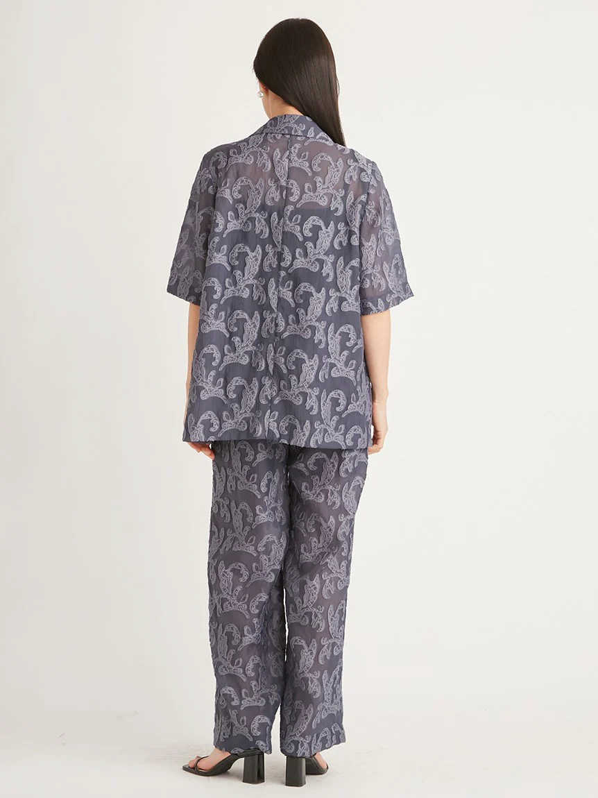 Jacquard Half Sleeve Blazer - Image 11