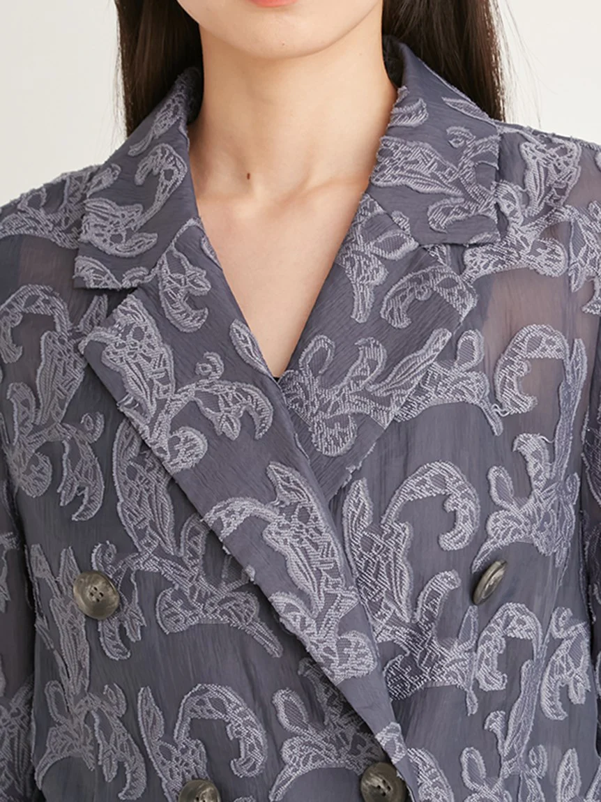 Jacquard Half Sleeve Blazer - Image 6