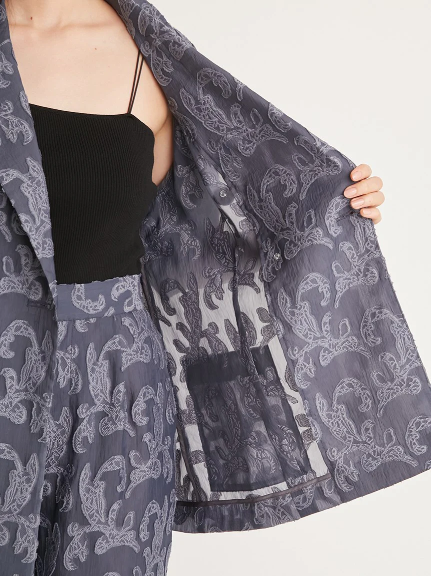 Jacquard Half Sleeve Blazer - Image 9